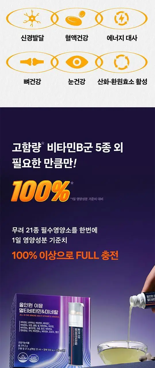 [이준혁PICK] 프롬바이오 올인원 이뮨 멀티비타민&미네랄 8병 (8일분) 상세페이지 8